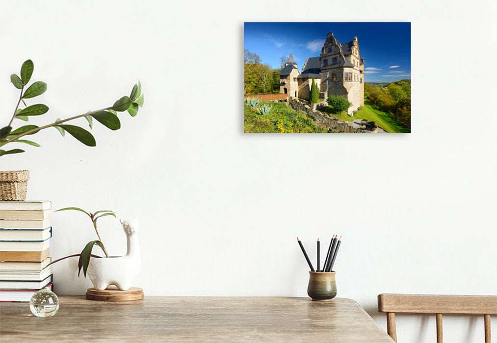 Premium textile canvas Premium textile canvas 120 cm x 80 cm across Oberschloss Kranichfeld 