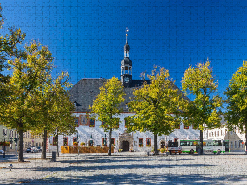 Marktplatz mit Rathaus in Marienberg - CALVENDO Foto-Puzzle'