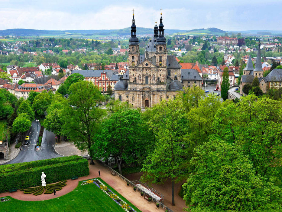 Dom mit Schlosspark vom Fuldaer Stadtschloss - CALVENDO Foto-Puzzle'