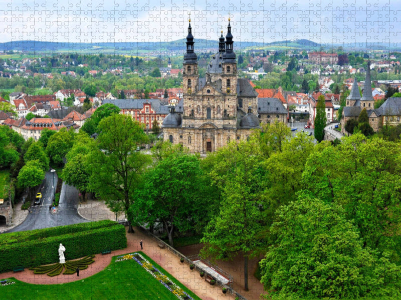 Dom mit Schlosspark vom Fuldaer Stadtschloss - CALVENDO Foto-Puzzle'