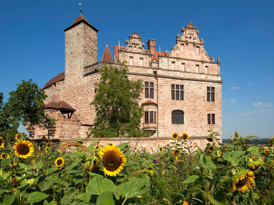 Burg Cadolzburg mit Burggarten, Mittelfranken - CALVENDO Foto-Puzzle'