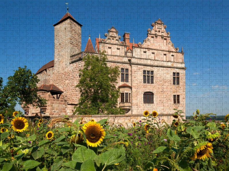 Burg Cadolzburg mit Burggarten, Mittelfranken - CALVENDO Foto-Puzzle'