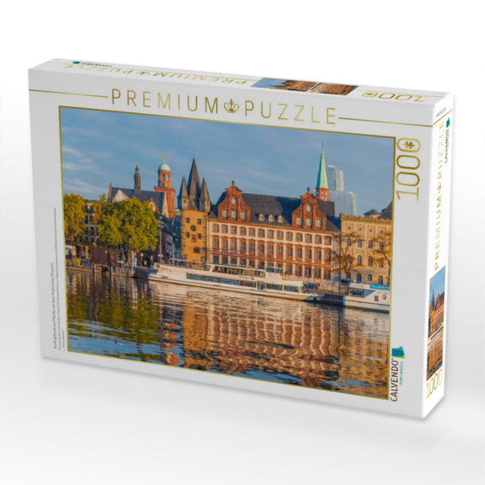 Ausflugsboote am Mainkai vor dem Historisches Museum - CALVENDO Foto-Puzzle'