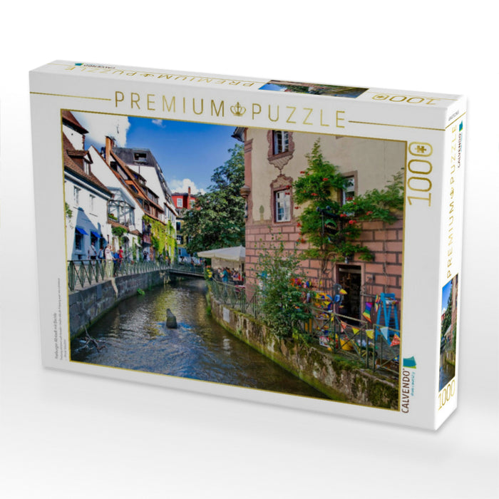 Freiburger Altstadt mit Bächle - CALVENDO Foto-Puzzle'