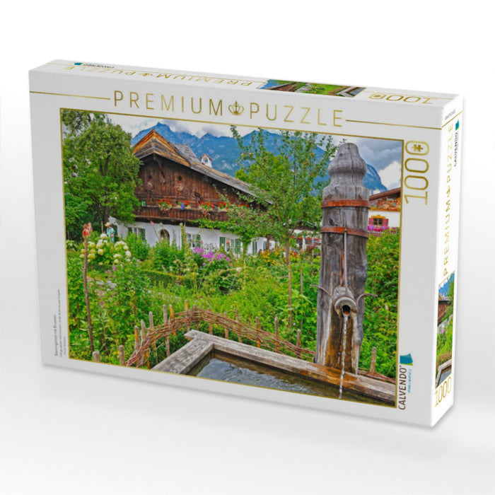 Bauerngarten mit Brunnen - CALVENDO Foto-Puzzle'