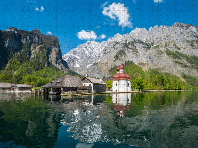 Ein Motiv aus dem Kalender Der Königssee Perle unter dem Watzmann - CALVENDO Foto-Puzzle'