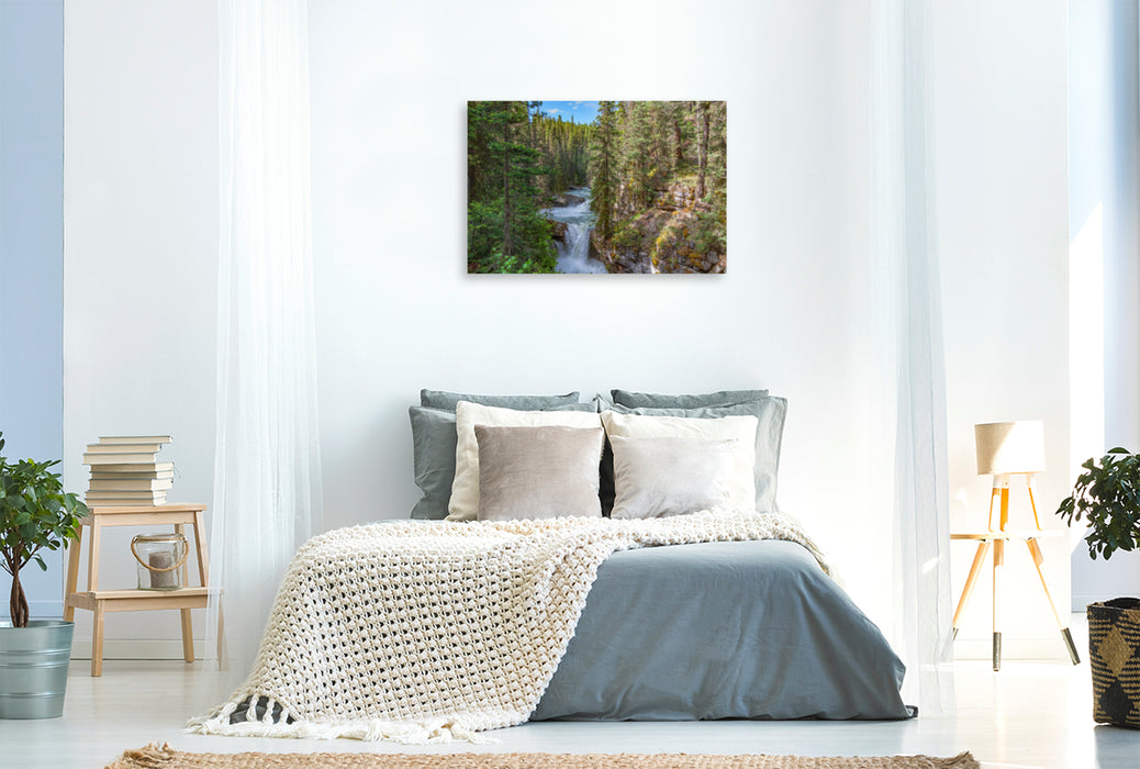 Premium textile canvas Premium textile canvas 120 cm x 80 cm across Johnston Canyon 