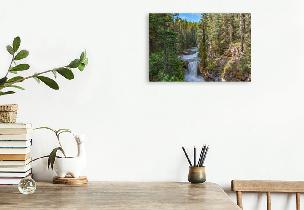 Premium textile canvas Premium textile canvas 120 cm x 80 cm across Johnston Canyon 