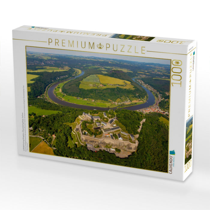 Luftbildd Festung Königstein, Elbsandsteingebirge, Sachsen - CALVENDO Foto-Puzzle'