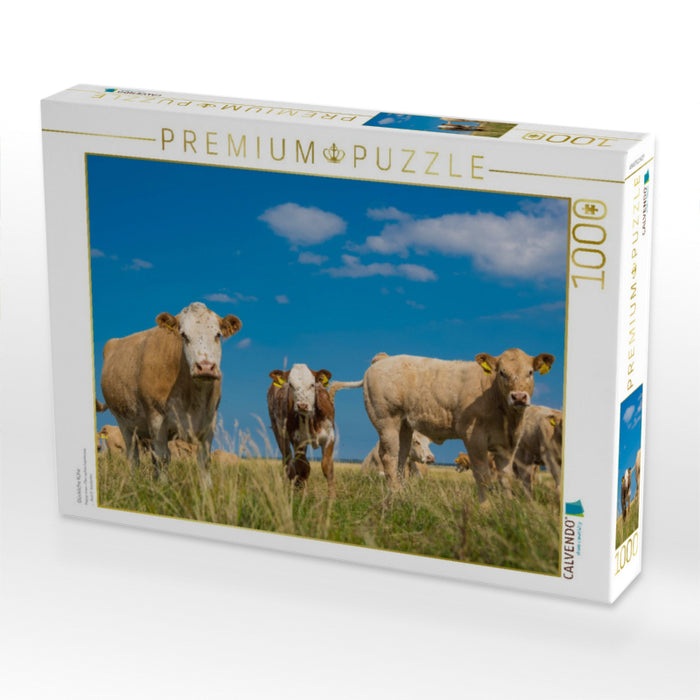 Glückliche Kühe - CALVENDO Foto-Puzzle'