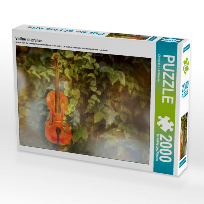 Violine im grünen 2000 Teile Puzzle quer - CALVENDO Foto-Puzzle'