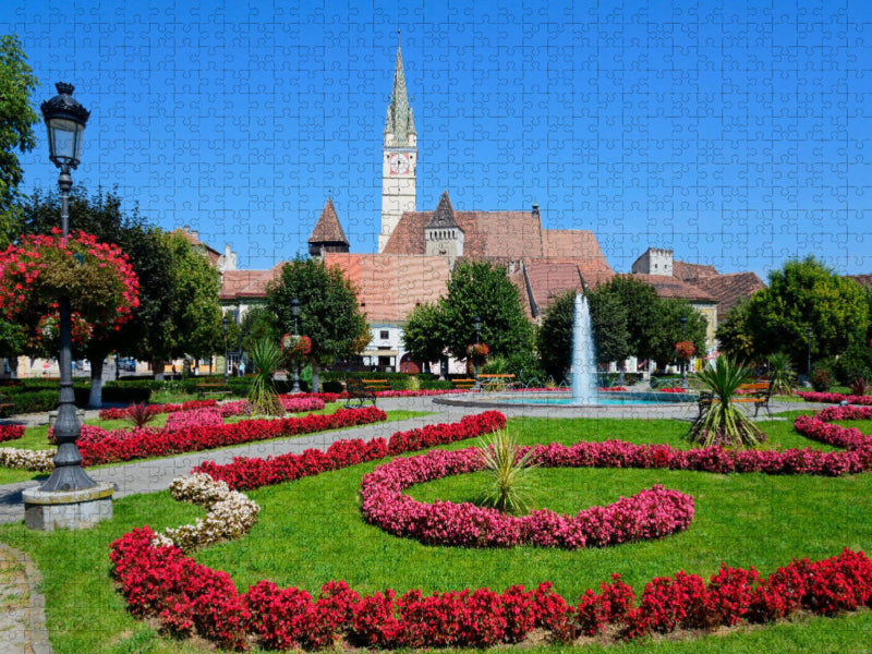 König-Ferdinand-Platz in Medias oder Mediasch - CALVENDO Foto-Puzzle'