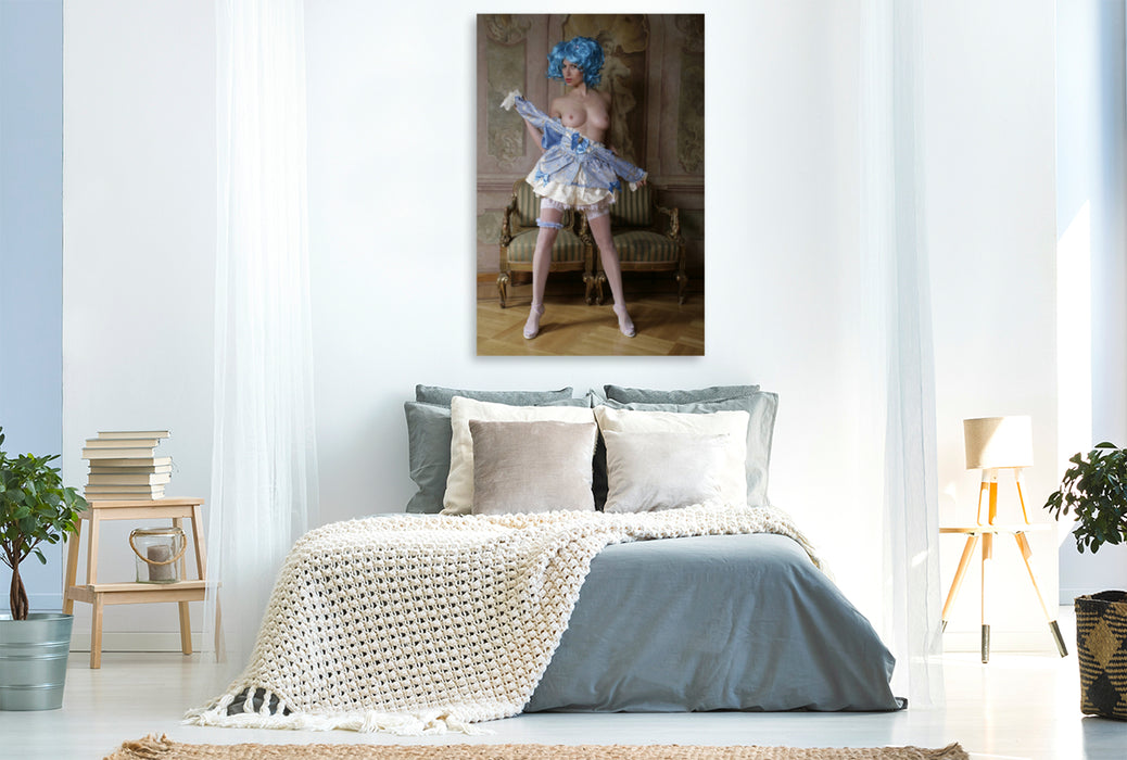 Premium Textil-Leinwand Premium Textil-Leinwand 80 cm x 120 cm  hoch Baronesse Blue