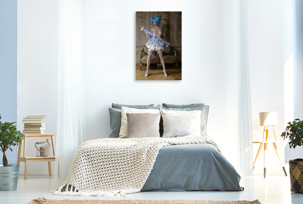 Premium Textil-Leinwand Premium Textil-Leinwand 80 cm x 120 cm  hoch Baronesse Blue