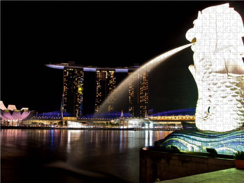 Singapore Merlion by the Bay - CALVENDO photo puzzle 