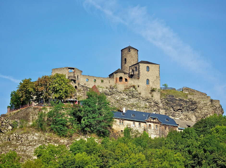 Burg Strekov bei Ustí nad Labem 2000 Teile Puzzle quer - CALVENDO Foto-Puzzle'