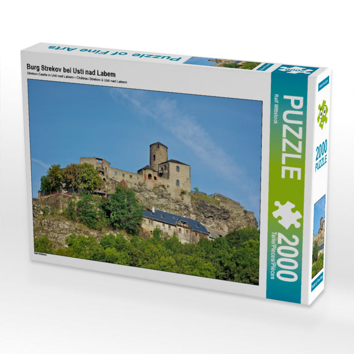 Burg Strekov bei Ustí nad Labem 2000 Teile Puzzle quer - CALVENDO Foto-Puzzle'