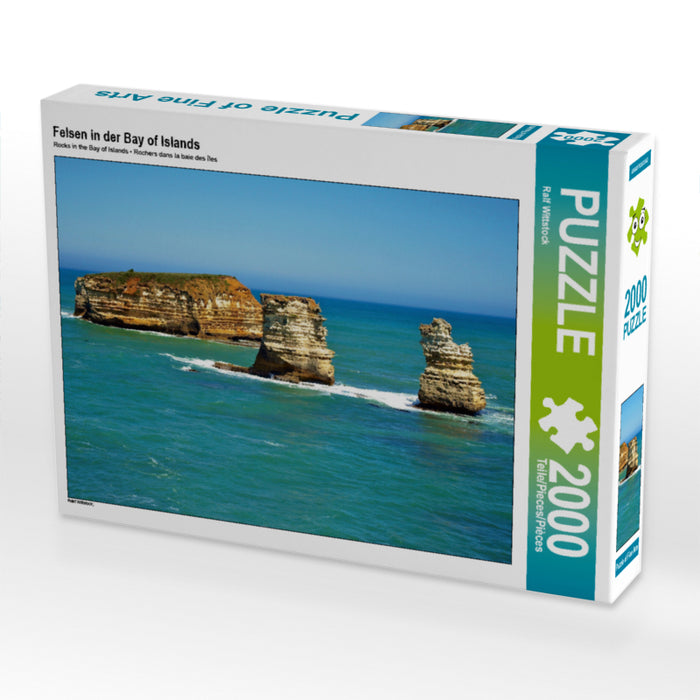 Felsen in der Bay of Islands 2000 Teile Puzzle quer - CALVENDO Foto-Puzzle'