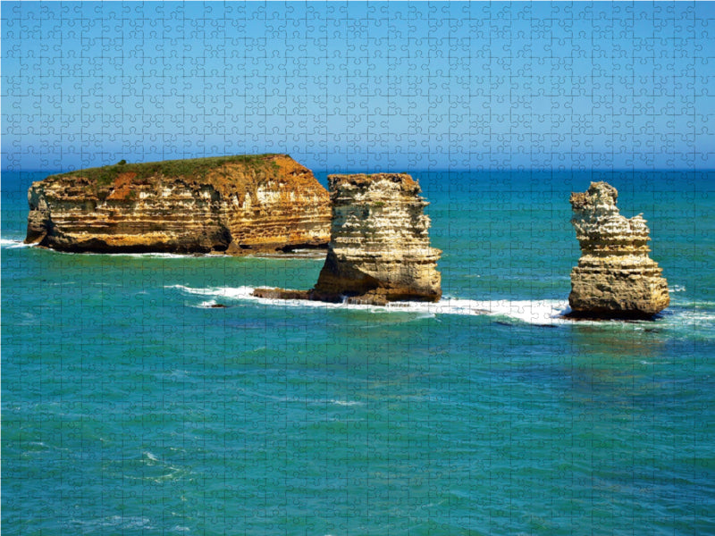 Felsen in der Bay of Islands 2000 Teile Puzzle quer - CALVENDO Foto-Puzzle'