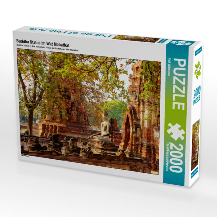 Buddha Statue im Wat Mahathat 2000 Teile Puzzle quer - CALVENDO Foto-Puzzle'