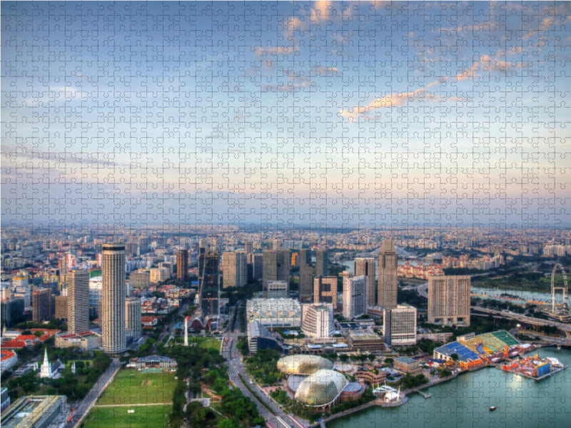 View over Singapore - CALVENDO photo puzzle 