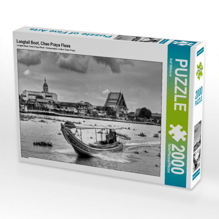 Bateau Longtail, rivière Chao Praya - Puzzle photo CALVENDO 