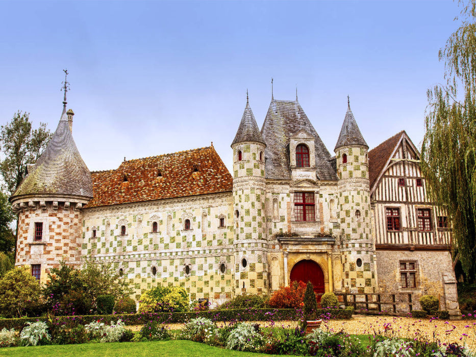 Das Château de Saint-Germain-de-Livet - CALVENDO Foto-Puzzle'