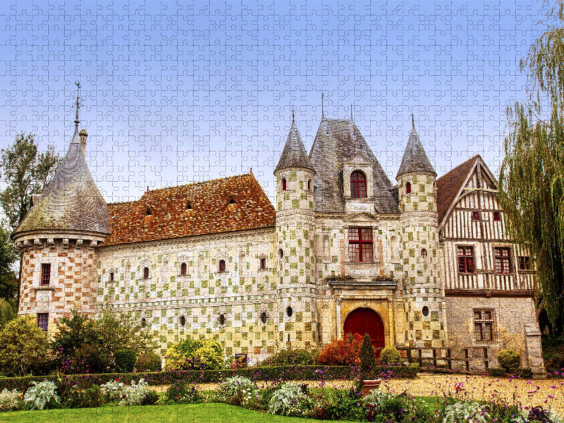 Das Château de Saint-Germain-de-Livet - CALVENDO Foto-Puzzle'