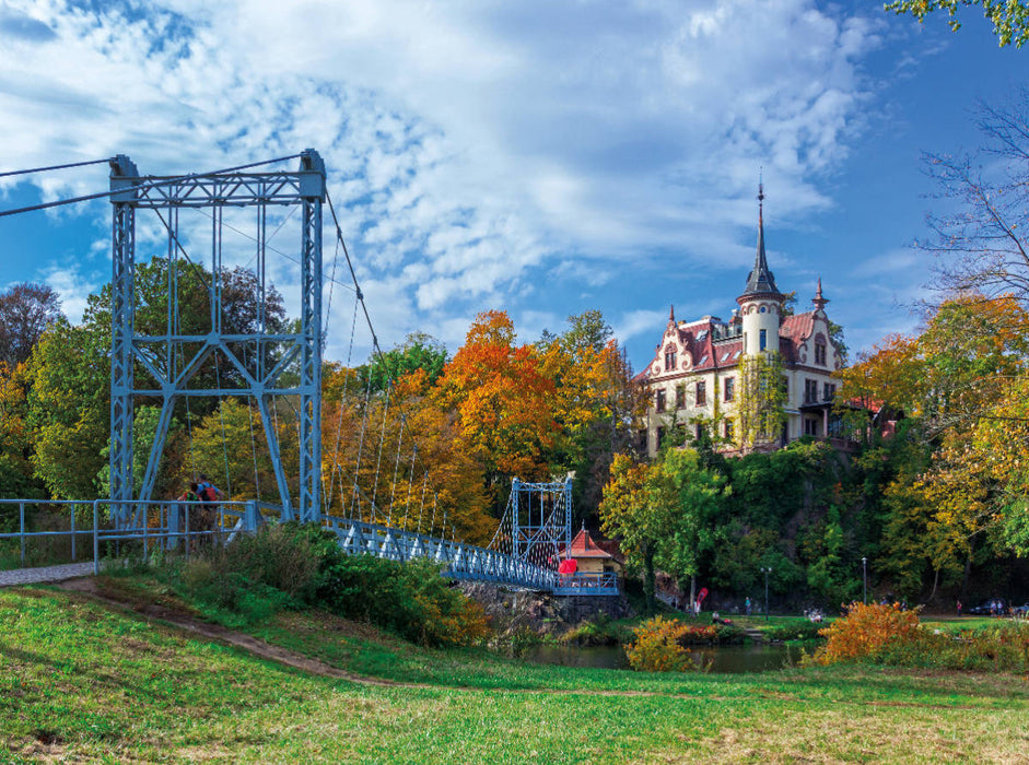 Die Hängebrücke in Grimma - CALVENDO Foto-Puzzle'