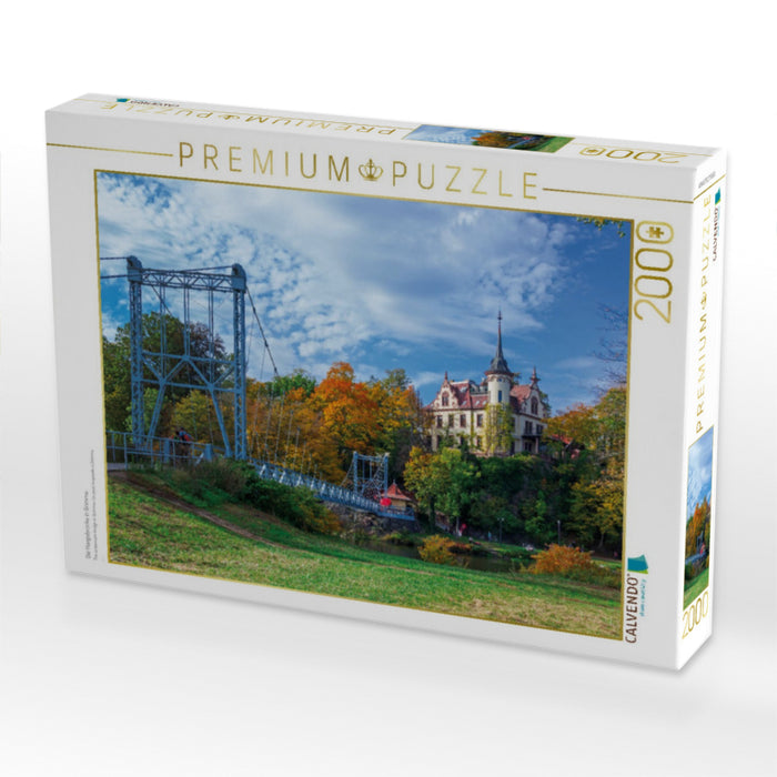 Die Hängebrücke in Grimma - CALVENDO Foto-Puzzle'
