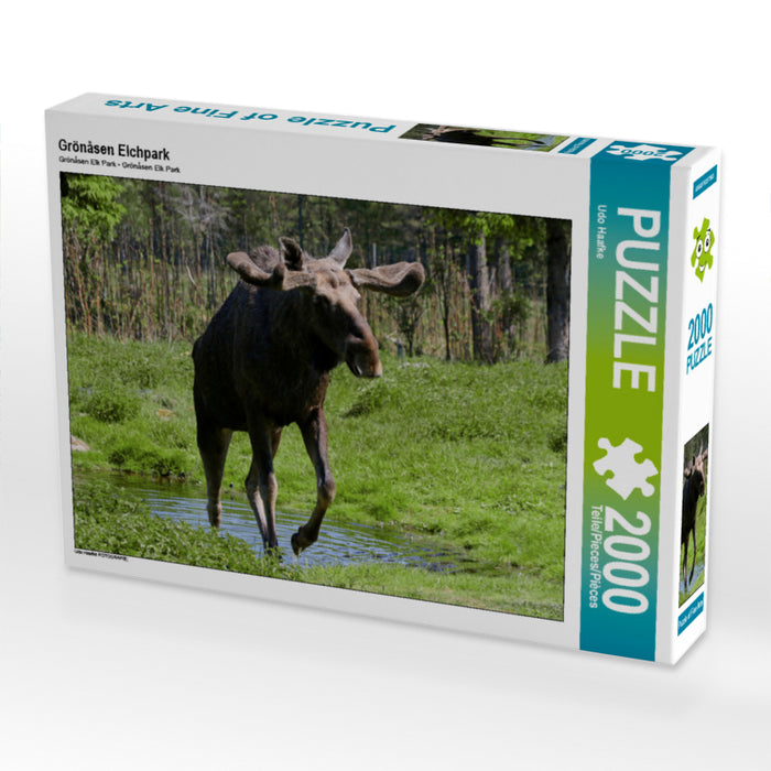 Grönåsen Elchpark 2000 Teile Puzzle quer - CALVENDO Foto-Puzzle'