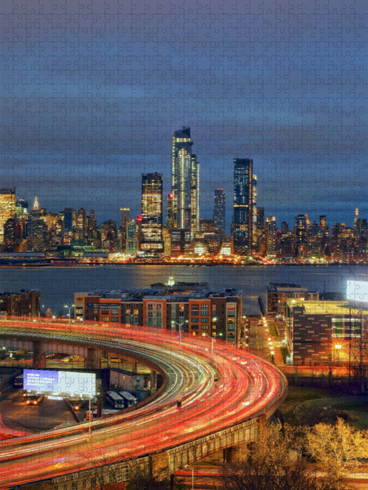 Blick von New Jersey auf Hudson Yards - CALVENDO Foto-Puzzle'