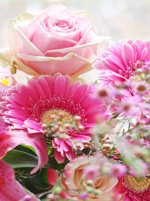Rosen, Gerberas und ein Wachsblumenhauch - CALVENDO Foto-Puzzle'