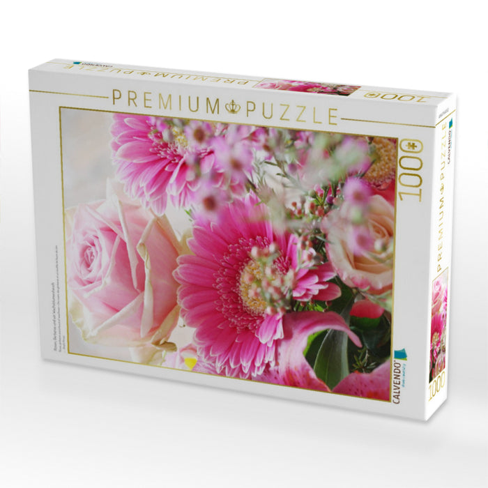 Rosen, Gerberas und ein Wachsblumenhauch - CALVENDO Foto-Puzzle'