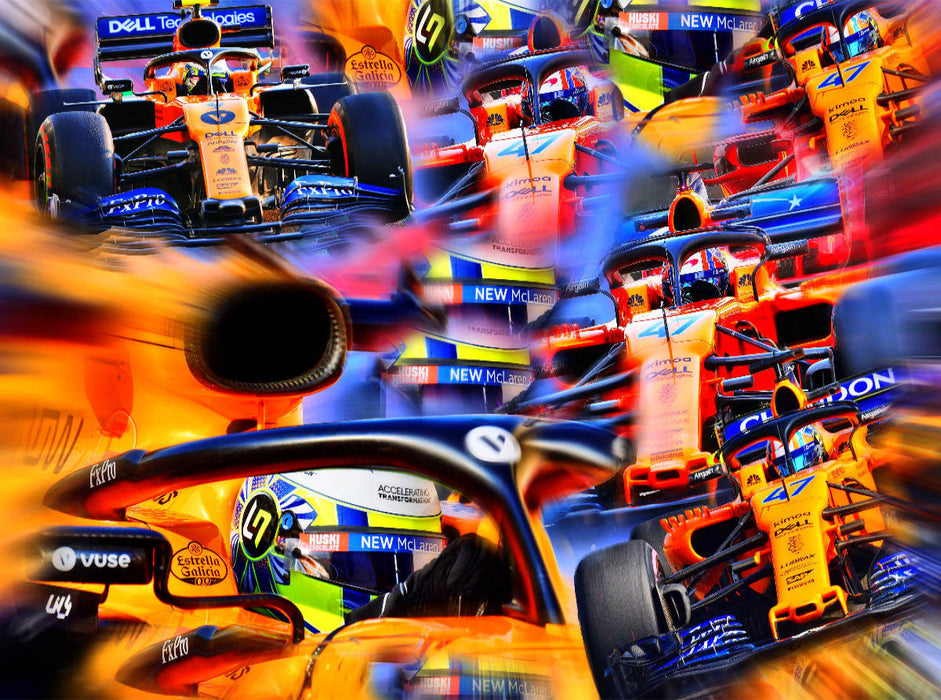 Lando Norris aus Großbritannien debütierte 2019 und empfahl sich sofort für höhere Aufgaben. - CALVENDO Foto-Puzzle'