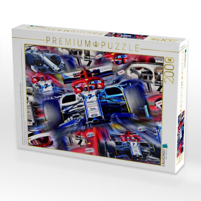 Kimi Räikkönen aus Finnland ist bereits seit 2001 in der Formel 1 aktiv und wurde 2007 Weltmeister. - CALVENDO Foto-Puzzle'