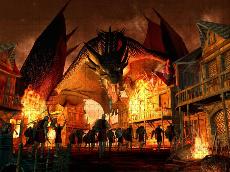Drachenkrieg - CALVENDO Foto-Puzzle'