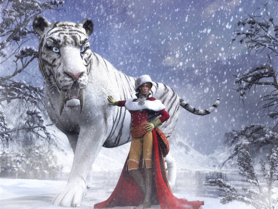 Wintertiger - CALVENDO Foto-Puzzle'