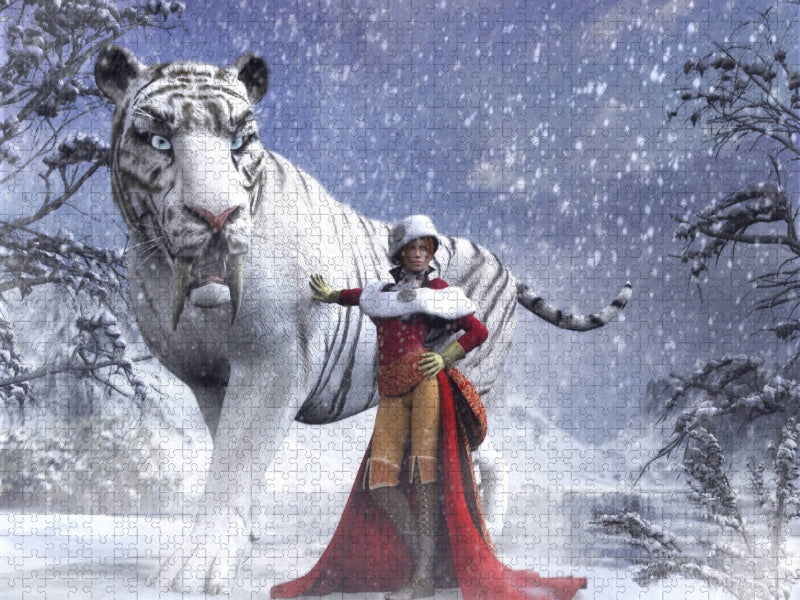 Wintertiger - CALVENDO Foto-Puzzle'