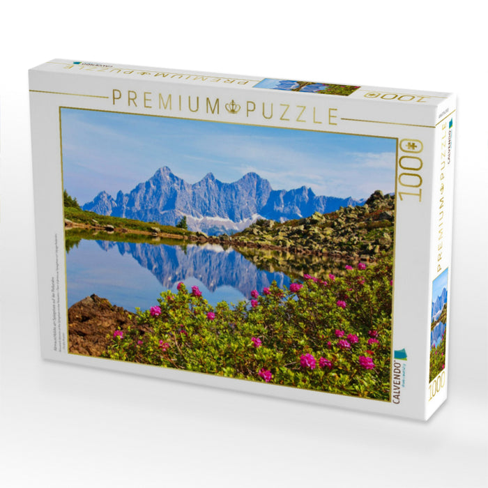 Almrauschblüte am Spiegelsee auf der Reiteralm - CALVENDO Foto-Puzzle'