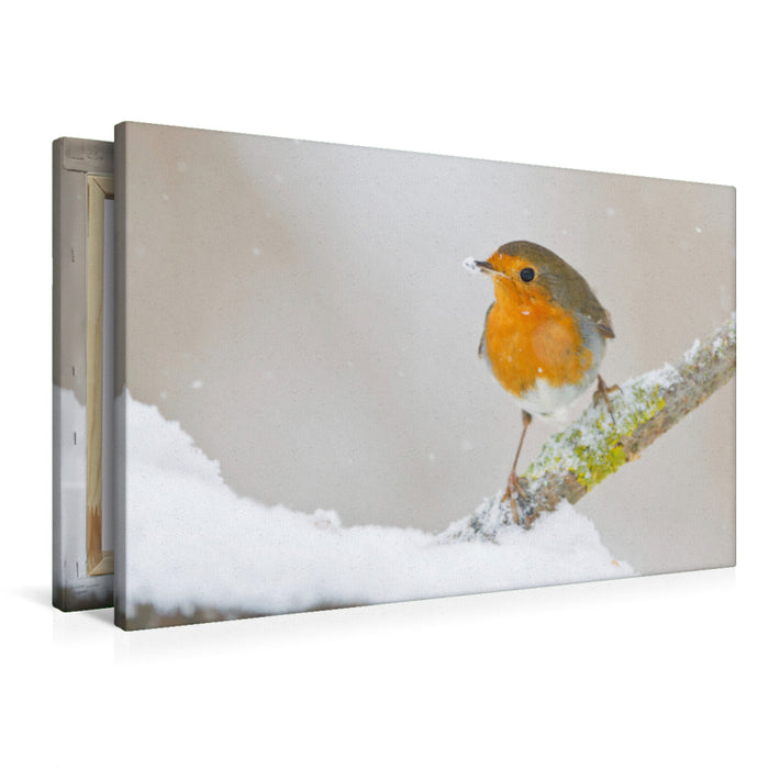 Premium Textil-Leinwand Winterzeit