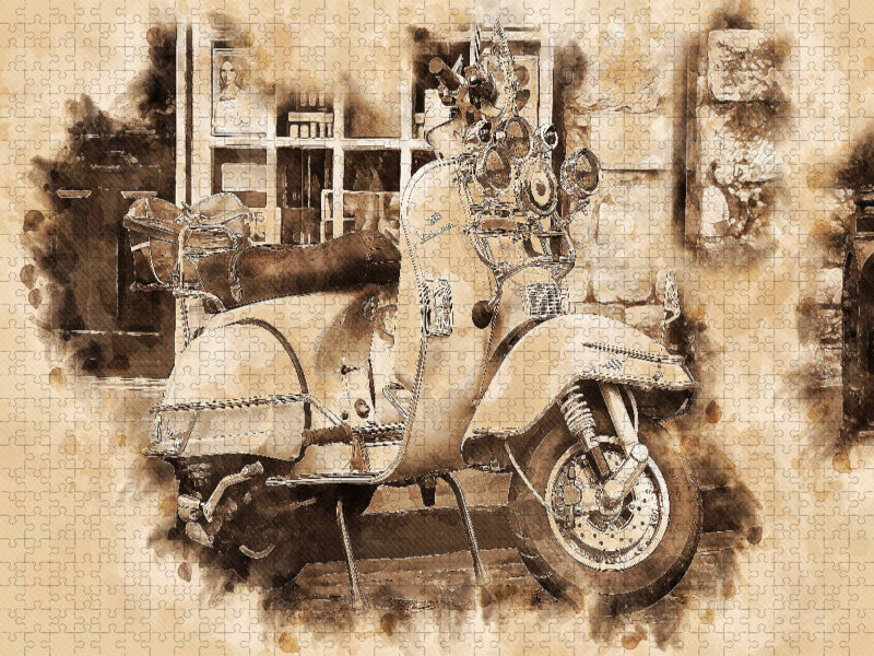 Vespa Mototrroller - CALVENDO Foto-Puzzle'