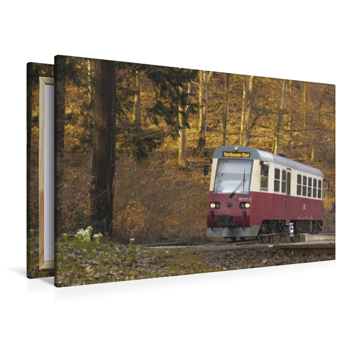 Premium Textil-Leinwand Moderner Harzer Schienenbus