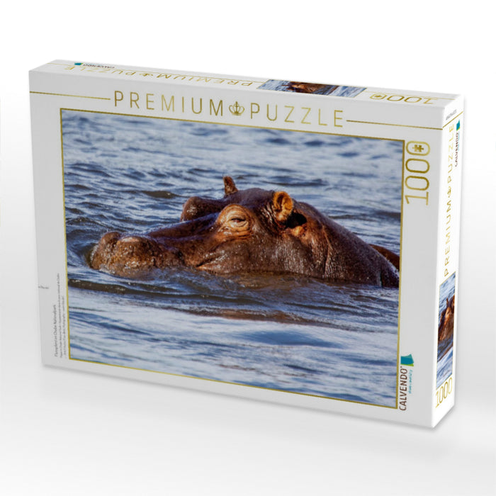 Flusspferd im Chobe Nationalpark - CALVENDO Foto-Puzzle'
