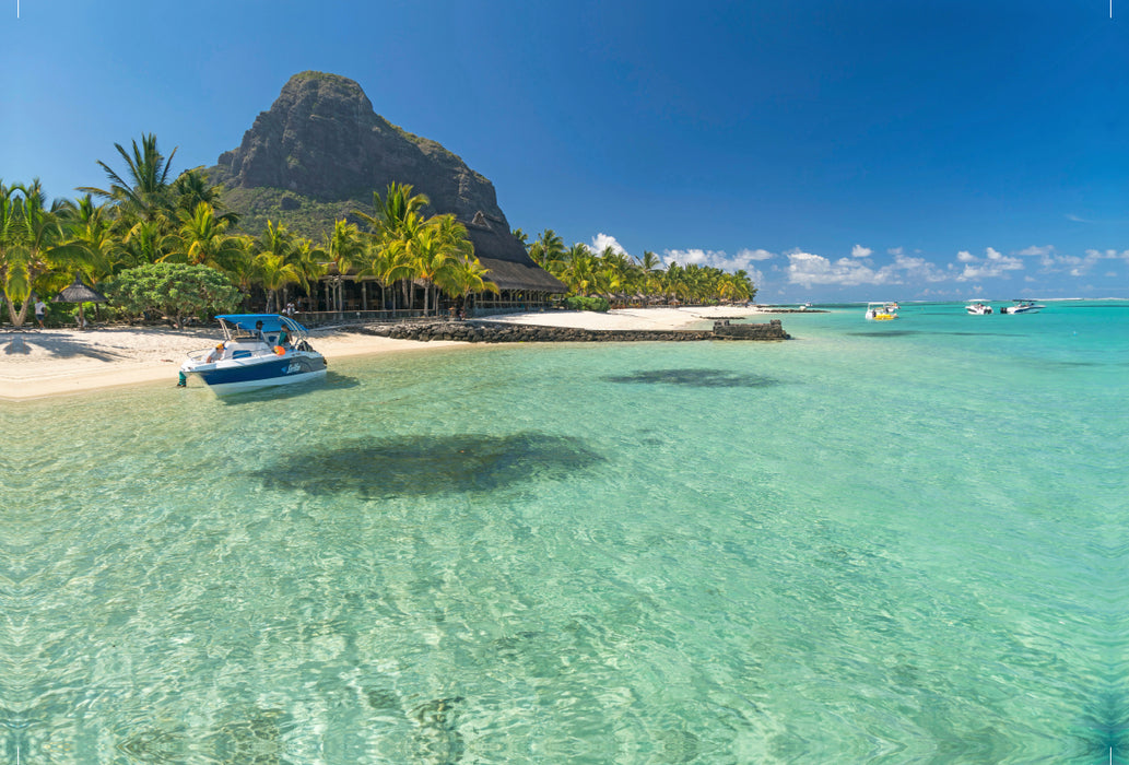 Premium Textil-Leinwand Le Morne, Mauritius