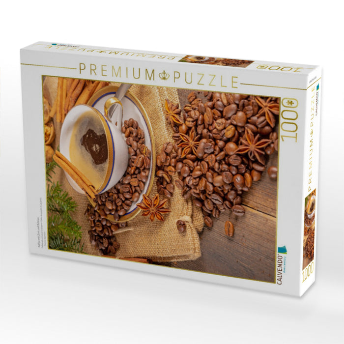 Kaffee mit Zimt und Bohnen - CALVENDO Foto-Puzzle'