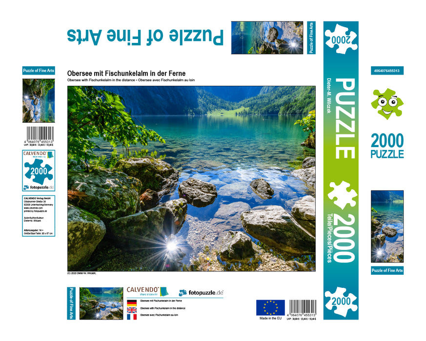 Obersee mit Fischunkelalm in der Ferne 2000 Teile Puzzle quer - CALVENDO Foto-Puzzle'