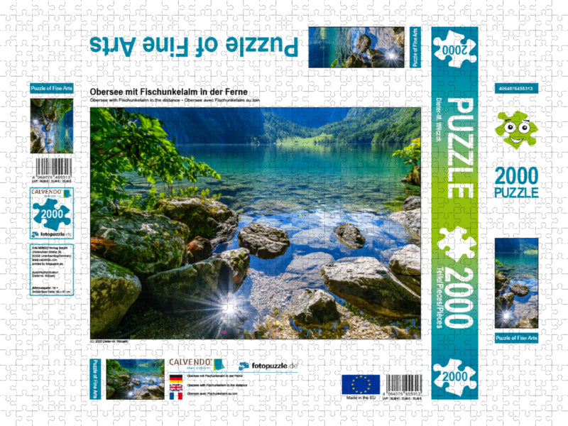 Obersee mit Fischunkelalm in der Ferne 2000 Teile Puzzle quer - CALVENDO Foto-Puzzle'