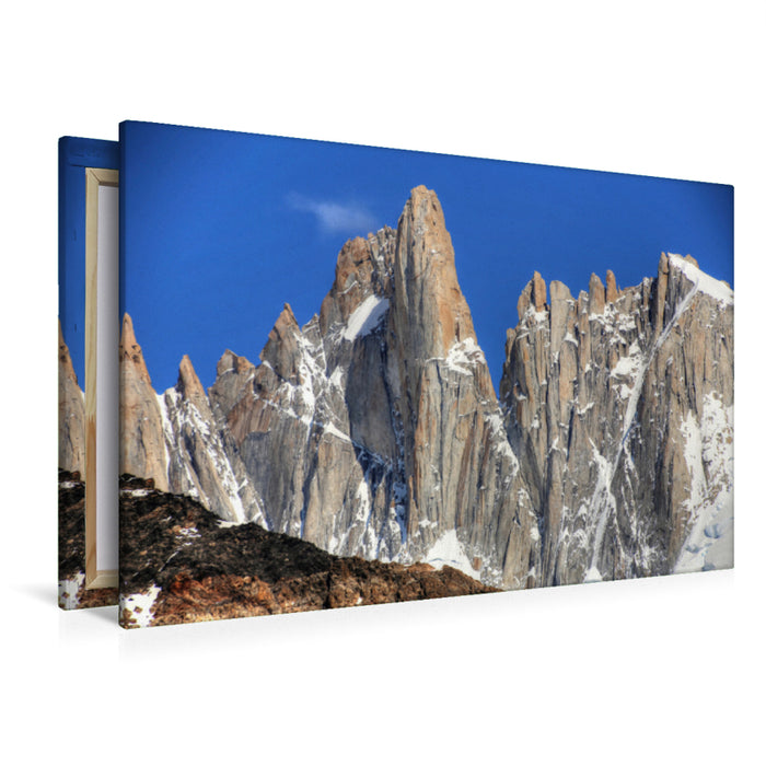 Premium Textil-Leinwand Fitz Roy Massiv