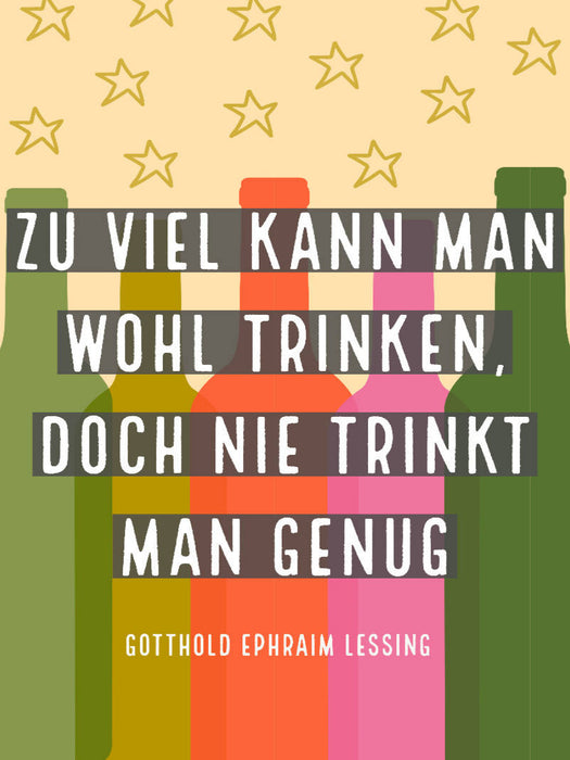 Zu viel kann man wohl trinken, doch nie trinkt man genug. - CALVENDO Foto-Puzzle'
